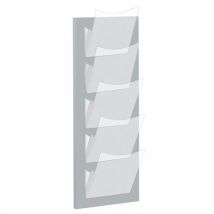 5 compartment wall mounted magazine rack 900x300x170mm