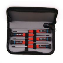 Set of 5 torx precision screwdrivers in a case