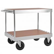 2 shelf table trolley 920x600x1035mm with castors