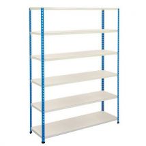 Rapid 2 2440hx1525wx380mmd blue/grey 6 melamine shelves