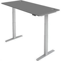 Sit stand desk pro 2+ - wxd 140x80cm - silver+dark grey