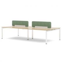 Oblique 4 person bench module oak