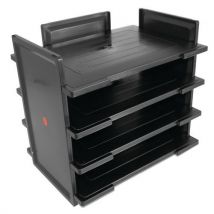 Black 4 Tier Letter Tray