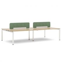 Oblique 4 person bench module maple