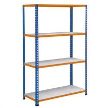 Rapid 2 2440hx1525wx305mmd blue/orange 4 galvanised shelves