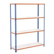 Rapid 2 1980hx1525wx455mmd blue/orange 4 melamine shelves