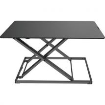 Portable sit stand desk riser for single monitor - black