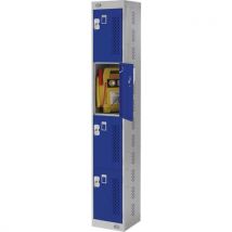 Blue 4 Door Equipment Charging Locker 1800x300x450mm by Biocote