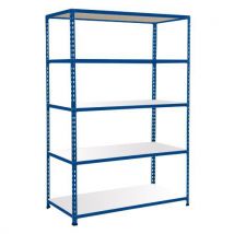 Rapid 2 2440hx1525wx455mmd blue 5 melamine shelves