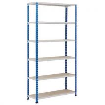 Rapid 2 2440hx915wx915mmd blue/grey 6 chipboard shelves