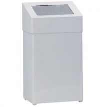 White metal bin with a swing lid - 18 l