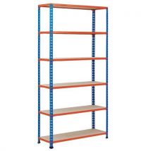 Rapid 2 2440hx915wx915mmd blue/orange 6 chipboard shelves