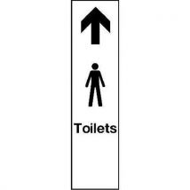 Aluminium male toilet door plate sign hxw 300x100mm