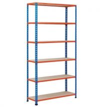 Rapid 2 2440hx1220wx305mmd blue/orange 6 chipboard shelves