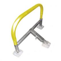 Stopush yellow parking barrier keyed alike