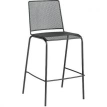 Indoor/outdoor steel mesh stacking high chair - black -verco