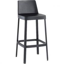 Indoor/outdoor plastic high stool - black - verco