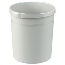 Waste Paper Bin - 18L Plastic - Light Grey - Easy Clean - 3 Year Warranty