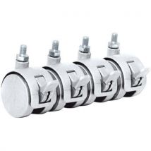 Swivel wheel to display mat.:plastique col.:blanc