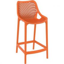 Orange indoor/outdoor bar stool - seat height 65cm - zap air