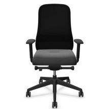 Souly swivel black office chair black seat
