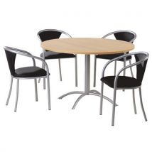 Laser conference set desktop colour: beech seat l:45 cm