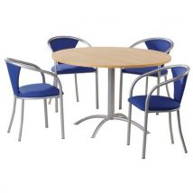 Laser conference set desktop colour: beech seat l:45 cm