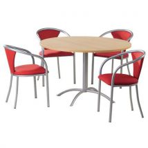 Laser conference set desktop colour: beech seat l:45 cm