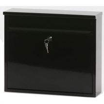 Wall-mounted letterbox height 31.5 cm black