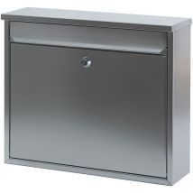 Wall-mounted letterbox height 31.5 cm matt stainless steel