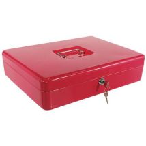 Eco cash box with coin tray (9 compartments) red