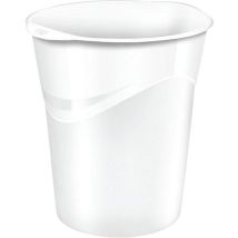 White Wastepaper Bin - 14L - Recyclable & Stylish Design - Ideal for Office Use