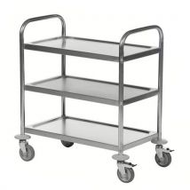 3 shelf stainless steel trolley 825x500mm 100kg