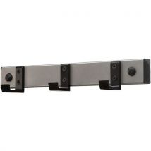 Hiq coat hook 3 hooks black/grey aluminium