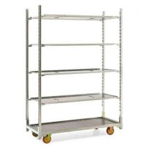 Shelved danish flower trolley/storage cart - hxwxd 1895x1350x560mm