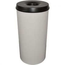 Fire-retardant waste paper bin 50l grey/black