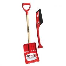Small snow shovel with brush