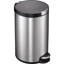Pedal Bin - 12L Stainless Steel - Silent Close - Grey - Indoor/Office Use