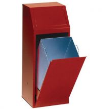 68-l red metal workshop bin