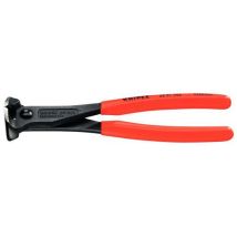 Wide-head lever-action front-cut pliers 180 mm - pvc coating