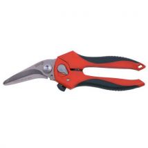 Bi-material curved utility shears