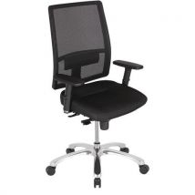 Bizzi black office chair with mesh backrest and 3d armrests