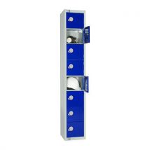 Blue 8 door antibac locker 1800x300x450mm cylinder lock