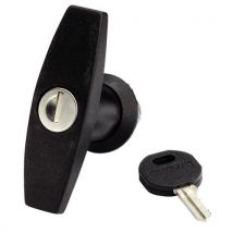 Black polyamide t-handle without cam with barrel 1242