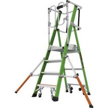 Fibreglass step ladder - 4 tread - little giant safety cage