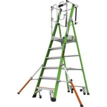 Fibreglass step ladder - 6 tread - little giant safety cage