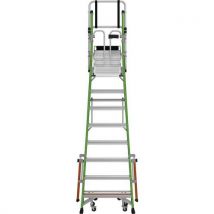 Fibreglass step ladder - 8 tread - little giant safety cage