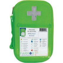 Mini first-aid kit for schools fluo. Green polyurethane