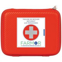 Building first aid kit 4–6 people fluorescent orange pu