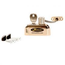 Jackloc cable window restrictor brass